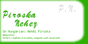 piroska nehez business card